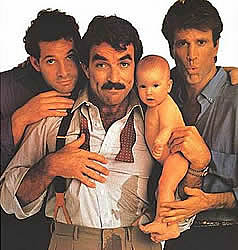 Three men and a baby